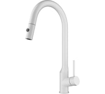 Смеситель для кухни с выдвижным изливом Wonzon & Woghand белый матовый WW-A21252-MW