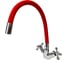 Смеситель для кухни DORON DС 1712RED-N, 1/2 керамика, красный, излив гибкий силиконовый, п/г 016303 1