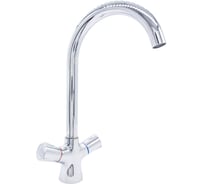 Смеситель для кухни DORON DС 1408-N, 1/2 керамика, хром, излив высокий, п/г 003370