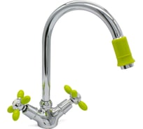 Смеситель для кухни DORON DС 1714G-N, 1/2 керамика, зеленый, излив стандартный, п/г 012037