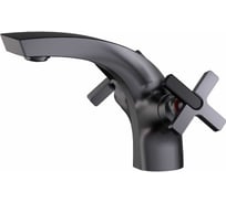 Смеситель для раковины PLATAN 10342G Geneva серый, латунь, высокий излив, гайка УТ-00052121