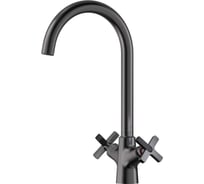 Смеситель для кухни PLATAN 70342G Geneva серый, латунь, высокий излив, гайка УТ-00052123