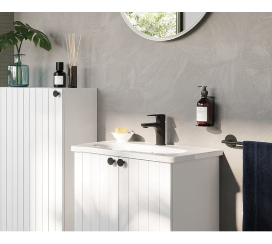 Смеситель для раковины VITRA Root Round матовый черный A4270636EXP