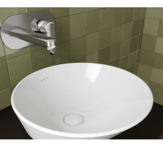 Встроенный смеситель для раковины VITRA Root Round настенный, хром A42721EXP