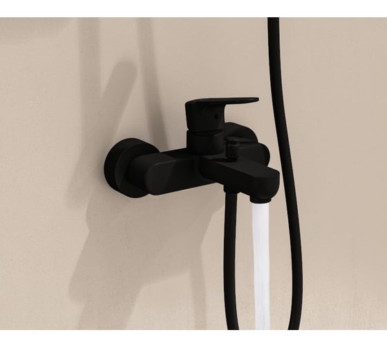 Смеситель для ванны и душа VITRA Root Round матовый черный A4272536EXP