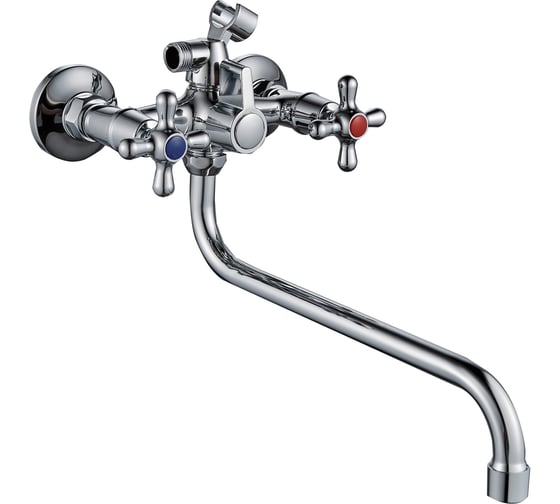 Смеситель для ванны с 2-мя рукоятками с изливом Gota Rocio Barcelona S-30см, перекл.душа 095711-GOTA