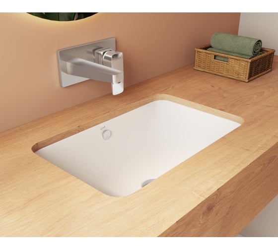 Встроенный смеситель для раковины VITRA Root Square настенный, хром A42738EXP