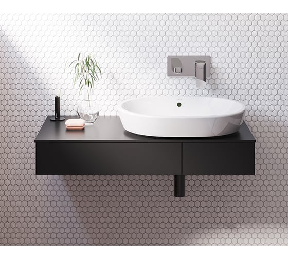 Встроенный смеситель для раковины VITRA Root Square настенный, хром A42738EXP
