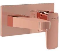 Встроенный смеситель для раковины VITRA Root Square настенный, медь A4273826EXP