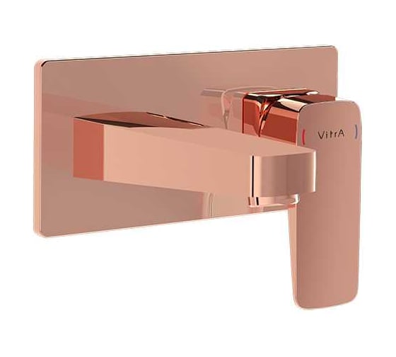 Встроенный смеситель для раковины VITRA Root Square настенный, медь A4273826EXP
