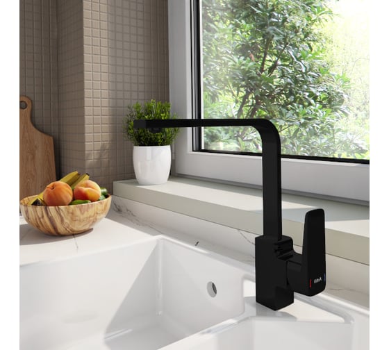 Смеситель для кухни VITRA Root Square матовый черный A4275336EXP