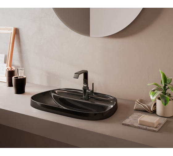 Смеситель для раковины VITRA Suit глянцевый черный A4261639
