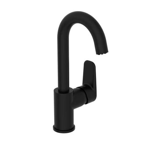Смеситель для раковины VITRA Flow Soft с поворотным изливом, черный матовый A4316036EXP