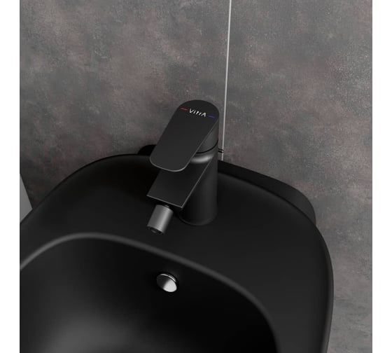 Смеситель для биде VITRA Flow Soft черный матовый A4305436EXP