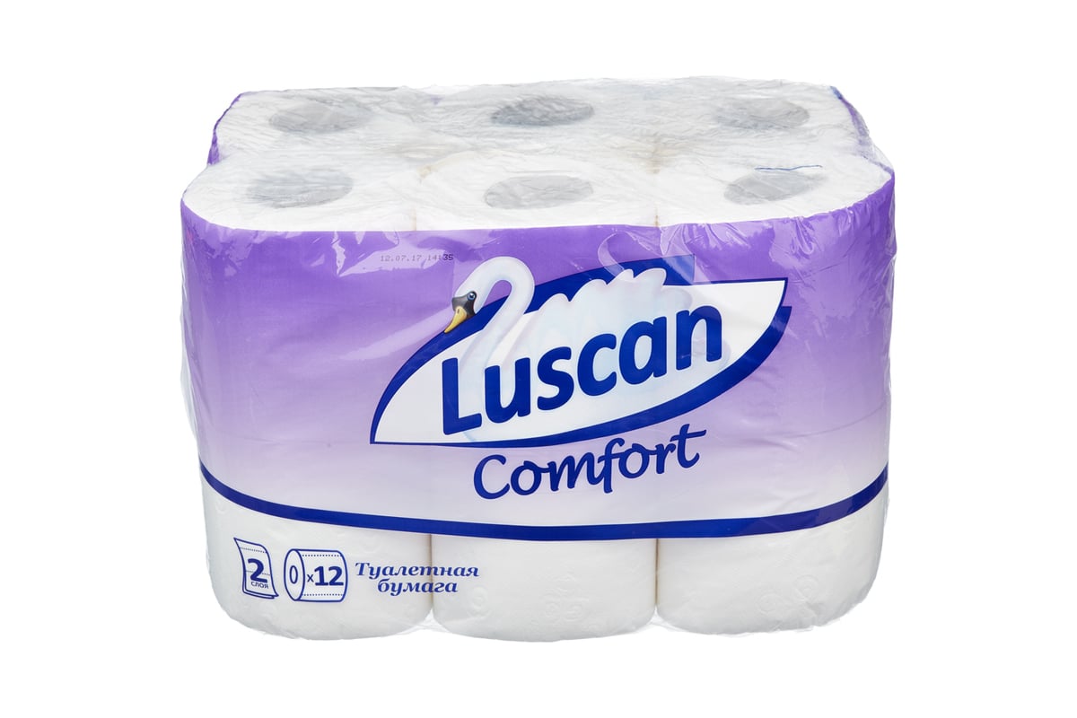Туалетная бумага Luscan Comfort 2 слоя, белая, 12 рулонов 671744 ...