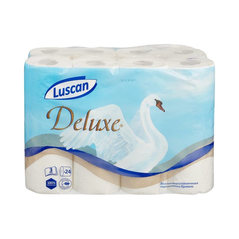 Туалетная бумага Luscan Deluxe 3 слоя, белая, 24 рулона 865672 ...
