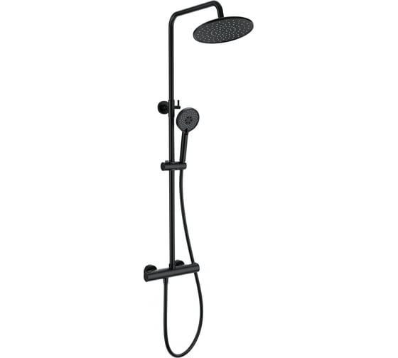 Душевая система с термостатом Wonzon & Woghand Черный матовый WW-B3047-A-MB