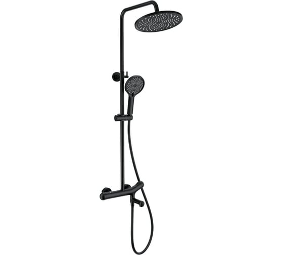 Душевая система с термостатом Wonzon & Woghand Черный матовый WW-B3057-A-MB