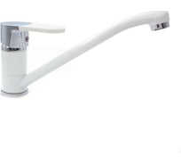 Смеситель для кухни DORON DС 2126W-N, шаровый, белый, излив длинный нос, п/г 003343
