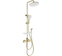 Душевая система с техническим душем и термостатом Wonzon & Woghand Брашированное золото WW-C3011-A1-BG