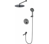Душевая система с термостатом встраиваемая Wonzon & Woghand Темный графит WW-88929010-BGM