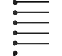 Полотенцесушитель электрический Wonzon & Woghand встраиваемый, Черный матовый WW-AL315-MB