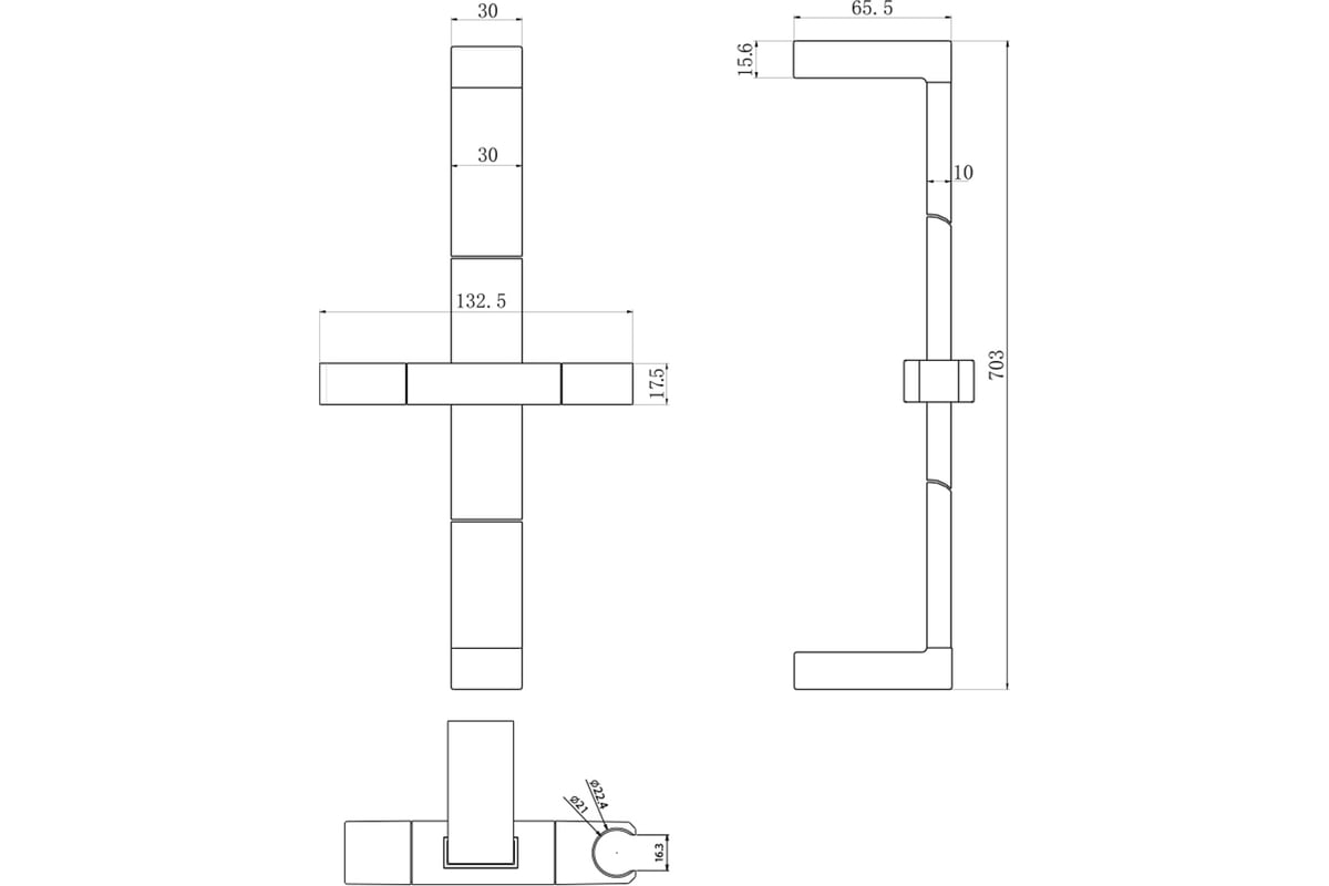 Штанга для душа OLIVE'S черная KD06B - выгодная цена, отзывы ...