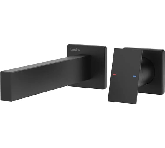 Смеситель для раковины настенный TESKA Alax, черный E5308 1