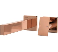 Смеситель для раковины настенный TESKA Alax, розовое золото E5309