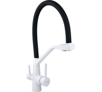 Сместитель с отдельным краном питьевой воды Гейзер Ниагара, белый 25762