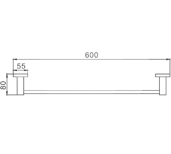 Держатель для полотенец Haiba 600 мм, черный HB8901
