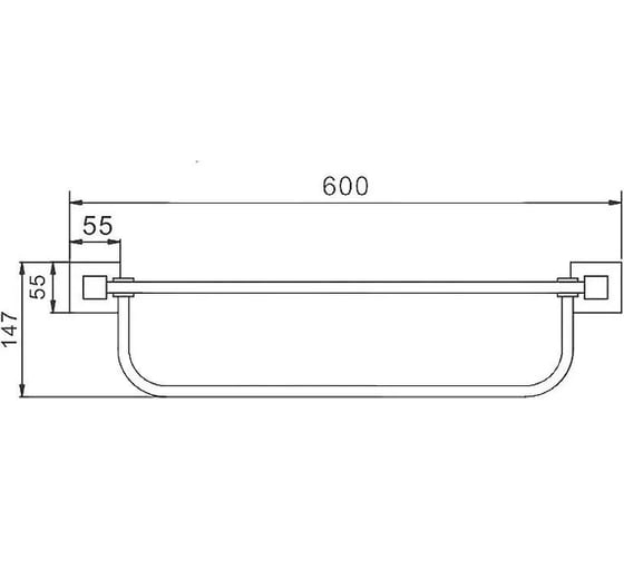 Полка для полотенец Haiba черная HB8924