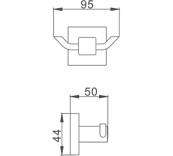 Крючок двойной Haiba черный HB8905-2