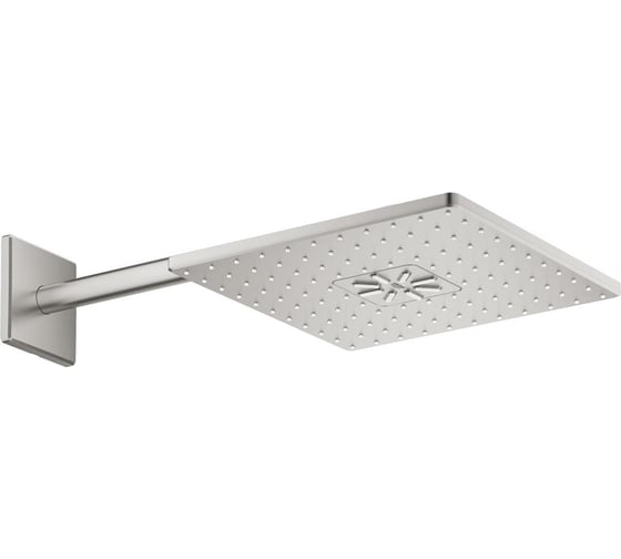 Набор Grohe: верхний душ Rainshower SmartActive Cube 310 и душевой кронштейн 400 мм, суперсталь 26479DC0
