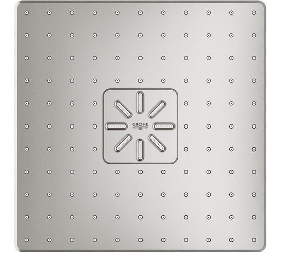 Набор Grohe: верхний душ Rainshower SmartActive Cube 310 и душевой кронштейн 400 мм, суперсталь 26479DC0