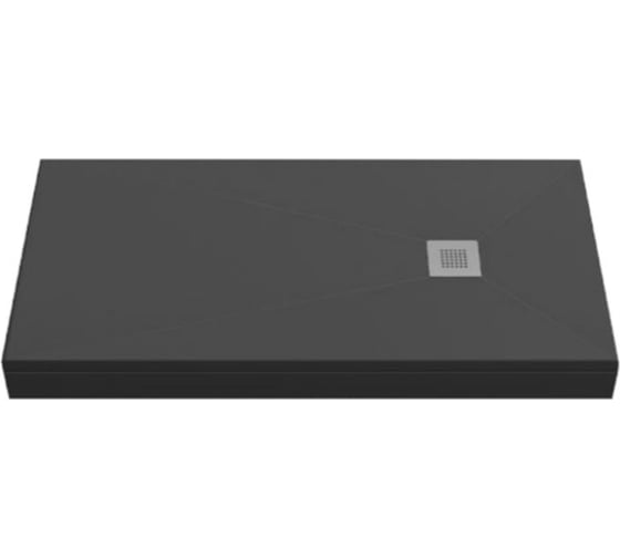 Литьевой поддон Creto Ares Essentia черный 1000x700 1-0050