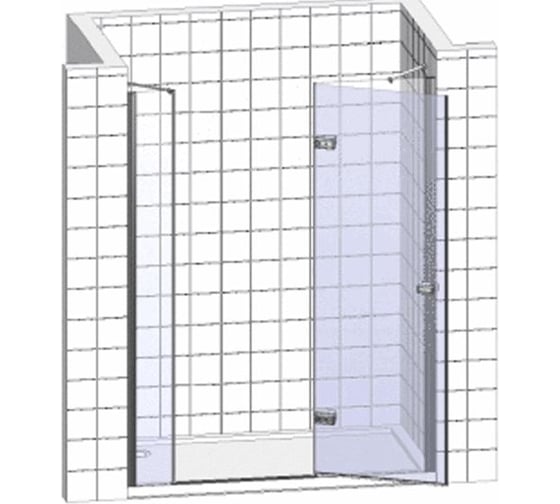 Распашная дверь Creto Tenta 1200 мм, стекло прозрачное EASY CLEAN, профиль хром, 123-WTW-120-C-CH-8 260083