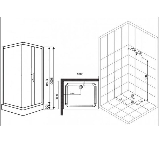 Уголок душевой ESBANO ESR-8022C ESUGR8022C
