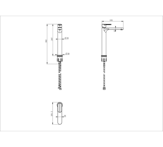 Смеситель для раковины высокий Wonzon & Woghand белый матовый WW-H1034-MW