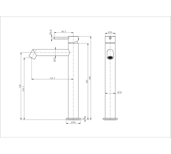 Смеситель для раковины высокий Wonzon & Woghand белый матовый WW-H1064-MW 1