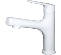 Смеситель для раковины с выдвижным изливом Wonzon & Woghand белый матовый WW-AE4151-MW