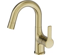 Смеситель для раковины с выдвижным изливом Wonzon & Woghand брашированное золото WW-FE01L212-BG