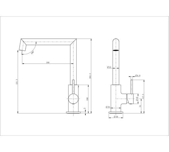 Смеситель для кухни Wonzon & Woghand черный матовый WW-L1005-MB