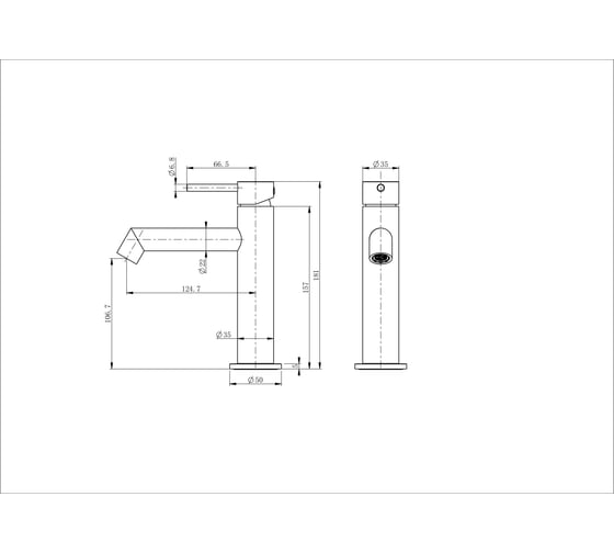 Смеситель для раковины Wonzon & Woghand хром WW-H1063-CR