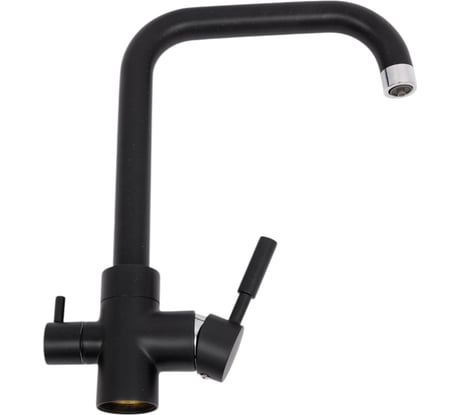 Смеситель для кухни ULGRAN U-019 цвет: ультра-черный U-019-344