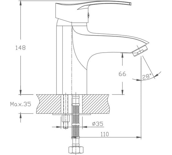 Смеситель для раковины Haiba HB1070