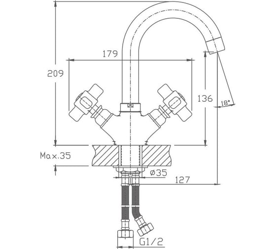 Смеситель для раковины Haiba HB1218