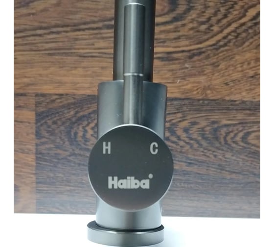 Смеситель для кухни Haiba с подключением фильтра воды, оружейная сталь HB43829-3
