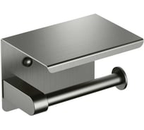 Бумагодержатель с полкой AQUATEK AQ4939BGM ЕВРОПА, шлиф. черный хром 00000139779