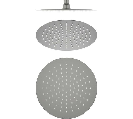 Круглый верхний душ AQUATEK AQ2073BGM 250*2 мм, шлиф. черный хром 00000139725 1